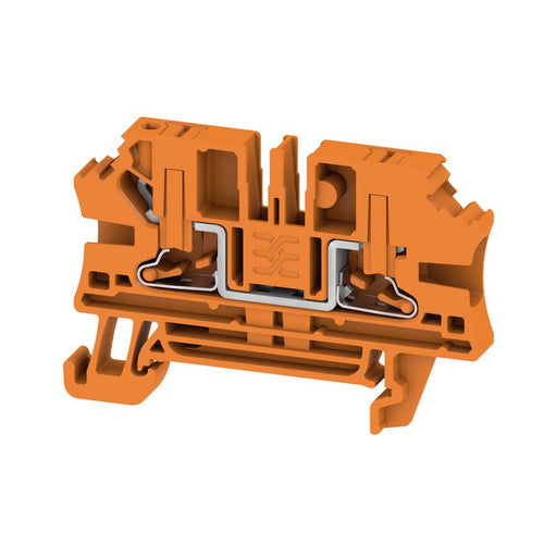 Weidmüller - Durchgangs-Reihenklemme Klemme PUSH IN 4qmm AL2C 4 OR − 50 Stück