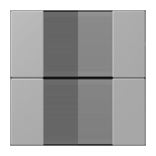 Jung - Abdeckung/Bedienelement für Installationsschalterprogramme Tastensatz 2fach LC 502 TSA 204 gris moyen