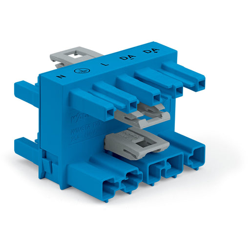 WAGO - Kompaktverteiler für steckbare Gebäudeinstallation Verteiler 770-618 5-polig, blau − 25 Stück