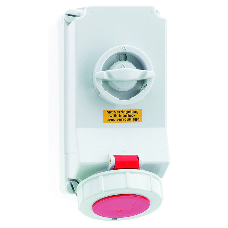 Bals Elektrotech - CEE-Steckdose abschaltbar, abgesichert (IEC 60309) Wandsteckdose abschaltbar 16040 verriegelt 16A 4p 4