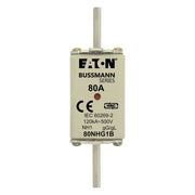 Eaton - Messersicherung Sicherungseinsatz Nieders. NH-SICHERU#80NHG1B 80A AC 500V 120kA − 3 Stück