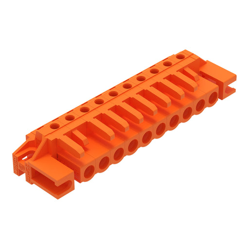 WAGO - Leiterplattensteckverbinder THT-Federleiste abgewink. 232-270/047-000 Maß 5,08mm,orange − 25 Stück