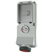 Mennekes - CEE-Steckdose abschaltbar, abgesichert (IEC 60309) Wanddose DUO 7251 63A,5p,6h,400V,IP67