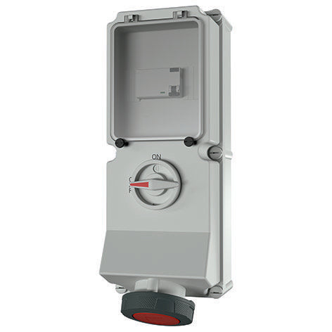 Mennekes - CEE-Steckdose abschaltbar, abgesichert (IEC 60309) Wanddose DUO 7251 63A,5p,6h,400V,IP67
