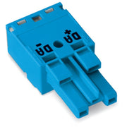 WAGO - Steckverbinder für steckbare Gebäudeinstallation Buchse 2-polig 770-1102 Kod. I,blau − 100 Stück