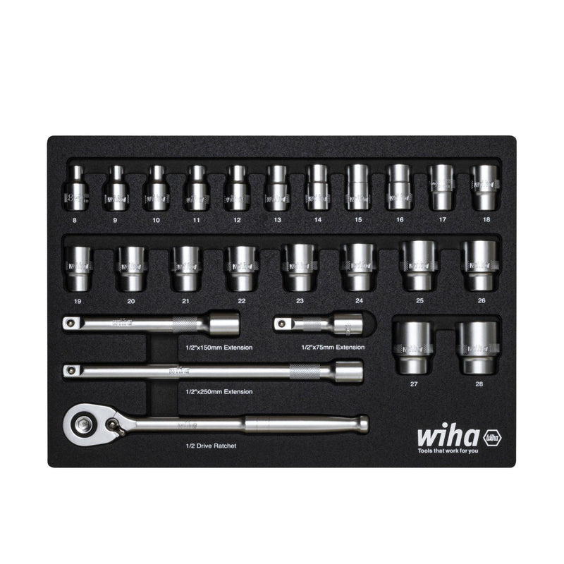 Wiha - Schraubenschlüsselset Ratschenschlüssel 33891 Set 1/2"