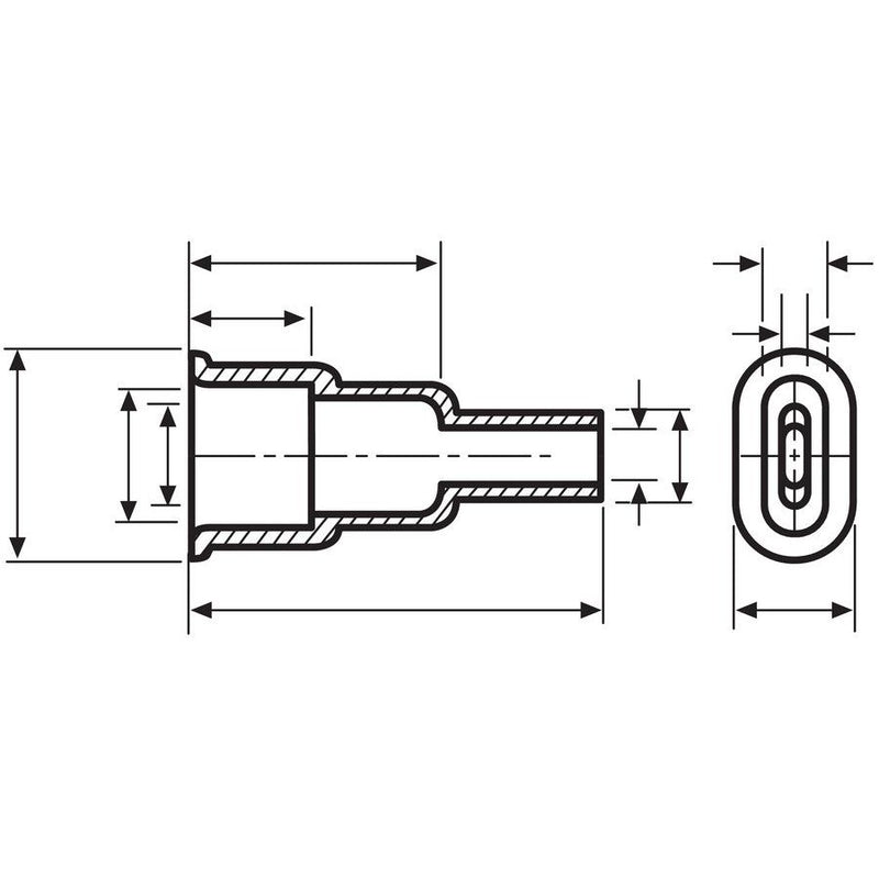 HellermannTyton - Durchführungstülle Schutzkappe HV4825-PVC-NA-N1 − 2000 Stück