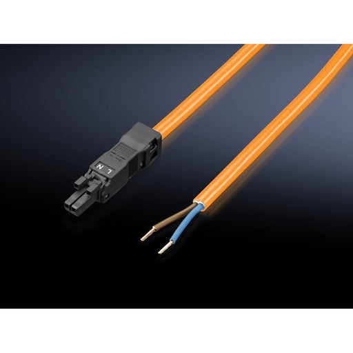 Rittal - Netzanschlussleitung Einspeisung 2-polig SZ 2500.420 (VE5) orange, ohne Stecker
