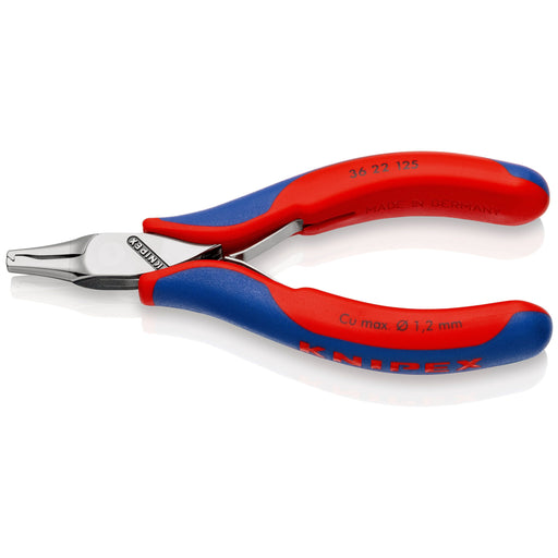 Knipex - Spezialwerkzeug für Kommunikationstechnik Elektron.-Bestückungszange 36 22 125 spiegelpoliert,125mm