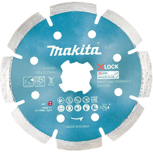 Makita - Trenn-/Schleifscheibe Diamantscheibe E-02060 115mm X-Lock Beton