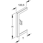 Niedax - Wandanschlussblende für Geräteeinbaukanal GK-Wandabschlussblende li GWBL 213T100 WA 254x100mm