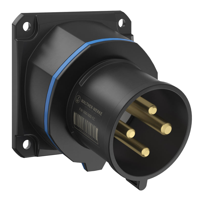 Walther Werke - CEE-Gerätestecker (IEC 60309) CEE NEO Anbaugerätestecker FW733409CC schräg 32A 4P 9h