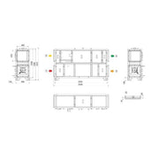 Maico - Lüftungsgerät mit Wärmerückgewinnung gewerblich Kompaktgerät MV4516VLPH RLT1600MV4516VLPH5 1600cbm/h/li/verti