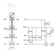 WAGO - Feldbus, Dez. Peripherie - Digitales Ein-/Ausgangs-Modul 2-Kanal-Digitaleingang 750-421 DC 24 V,3 ms,lgr
