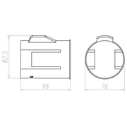 Kaiser - Zubehör/Ersatzteile für Dose/Gehäuse für Montage in der Wand/Decke Einbaugehäuse ThermoX-LED 9320-11 D 74 x 95mm
