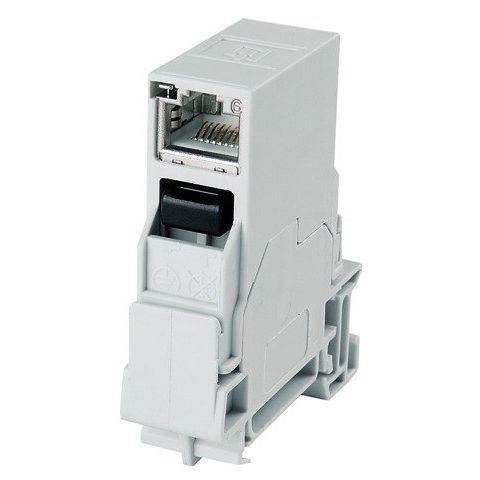 Telegärtner - Modularer Steckverbinder STX Tragschienen-Verbinder 100007437 RJ45 Kupplung Cat.6