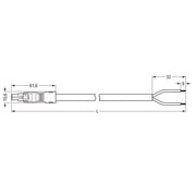 WAGO - Konfektionierte Leitung für steckbare Gebäudeinstallation konfekt. Anschlussleitung 891-8992/105-607 Eca,Buchse
