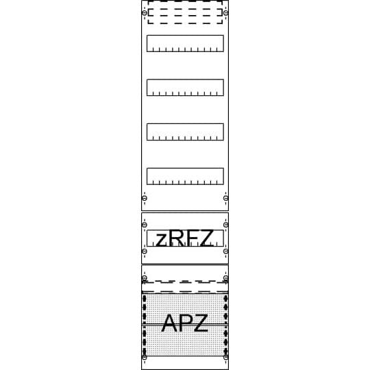 Striebel&John - Verteilerfeld für Installationsverteiler Verteilerfeld FV17A2R1 mit APZ, zRfZ1 7RE − 1 Stück
