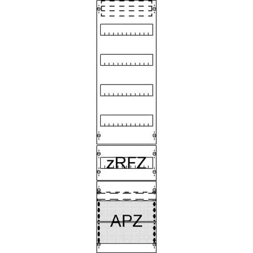Striebel&John - Verteilerfeld für Installationsverteiler Verteilerfeld FV17A2R1 mit APZ, zRfZ1 7RE − 1 Stück