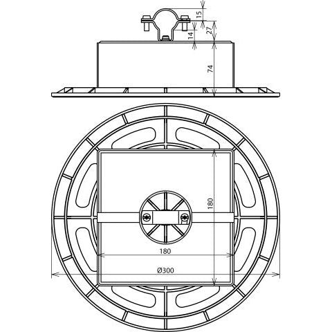 DEHN - Dachleitungshalter für Blitzschutz Dachleitungshalter DLH ZS 27 V2A#253333 BES180 GP300 K
