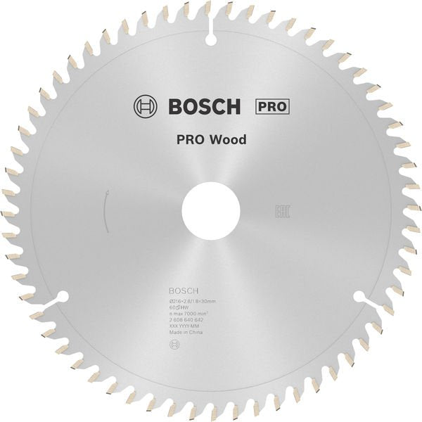 Bosch - Kreissägeblatt PRO Wood Kreissägeblatt, 2608640642 216 x 2,8 x 30 mm