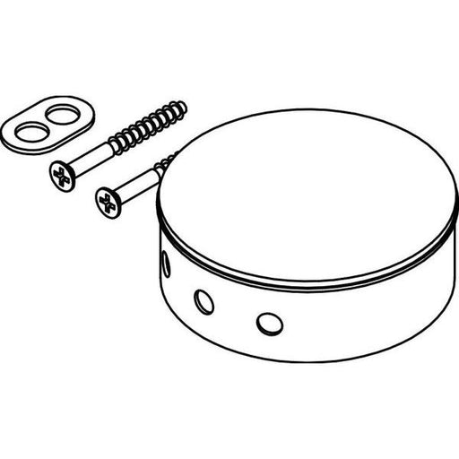Pollmann - Dose, Gehäuse für Montage auf der Wand/Decke POLLMANN DECKENVERTEILERDO LDV/D 80 SW FÜR LAMPE, KST, SW − 1 Stück b
