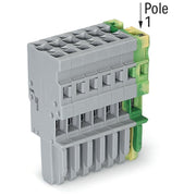 WAGO - Ein- und mehrpolige Klemmenleiste 1-Leiter-Federleiste 769-107/000-036 4mm²,gn-ge/gr − 25 Stück