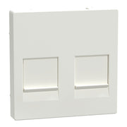 Merten - Einsatz/Abdeckung für Kommunikationstechnik Zentralplatte 2f.pws/gl MEG4562-0319 für Modular-Jack