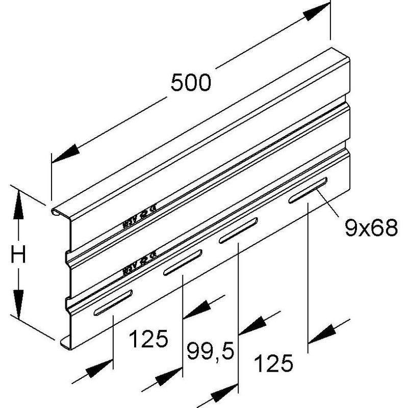 Niedax - Verbinder für Kabeltragsystem Stosstellenverbinder WSV 200.500 H=200mm,B=500mm