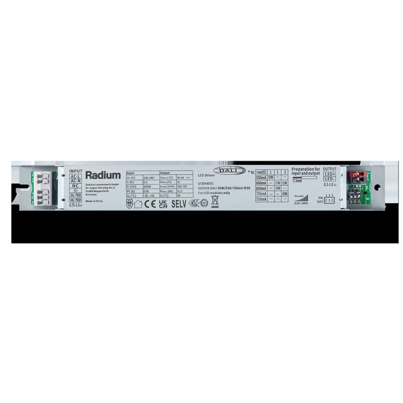 Radium Lampenwerk - LED-Betriebsgerät LED-Treiber OTDA4031 DALI, 30W/550-750mA