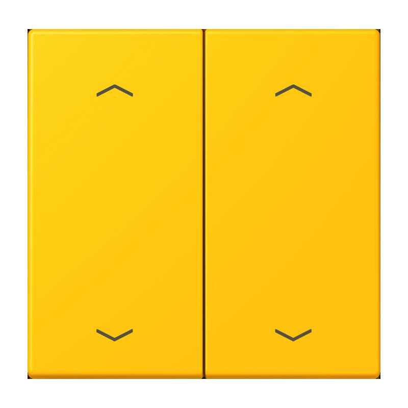 Jung - Abdeckung/Bedienelement für Installationsschalterprogramme Wippe mit Pfeilsymbolen LC 102 P 263 le jaune vif