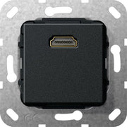 Gira - Einsatz/Abdeckung für Kommunikationstechnik HDMI Gender Changer 566910 sw matt