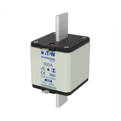 Eaton - Messersicherung Sicherungseinsatz Nieders. 500NHG3BI-400 500A AC 400V 120kA − 3 Stück