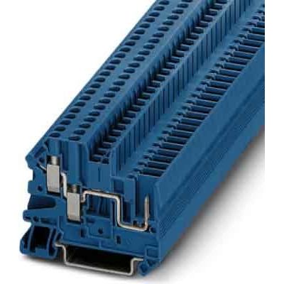 Phoenix Contact - Durchgangs-Reihenklemme Schraubklemme steckbar UT 2,5-TWIN/1P BU − 50 Stück