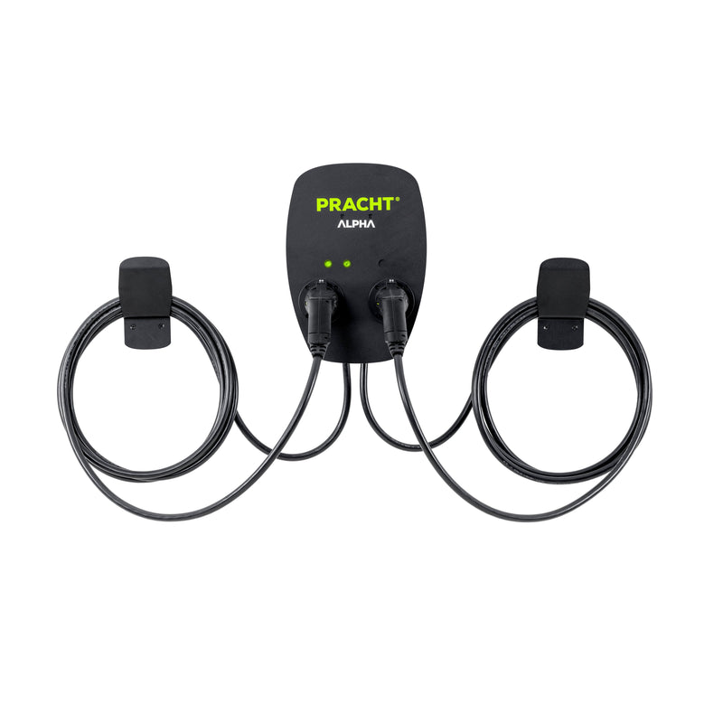 PRACHT ALPHA - Ladestation E-Mobility Ladestation ALPHA 2xTyp2 ALPHA+1010 mit 2x5,5m Ladekabel
