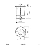 EVN Lichttechnik - Bodeneinbauleuchte rund 679235EV IP67-GU10 35W/230V
