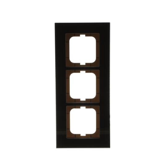 Busch-Jaeger - Abdeckrahmen Rahmen 3-fach 1723-825 schwarz, Glas