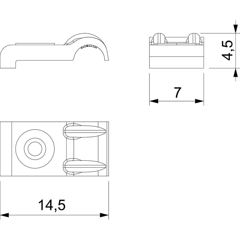 OBO Bettermann - Nagelschelle (für Kabel) ISO-Nagelschelle 2-4mm 4028 2-4mm PP, lgr − 100 Stück