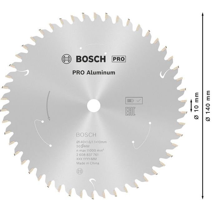 Bosch - Kreissägeblatt PRO Aluminium cordless 2608837761 Kreissägeblatt 140 x