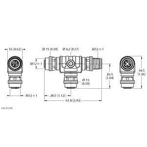 Turck - Zubehör/Ersatzteile für Steuerungen Zweifachverteiler RSCS-2RKCS48
