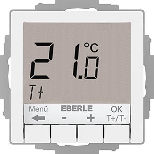 Eberle Controls - Raumthermostat/Uhrenthermostat UP-Thermostat UTE4100R-RAL9016-G55 Hinterleuchtung weiß