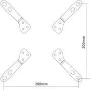 E+P Elektrik - Halterung für Audio-/Videosysteme Adapterplatte VESA WHA 200 schwarz