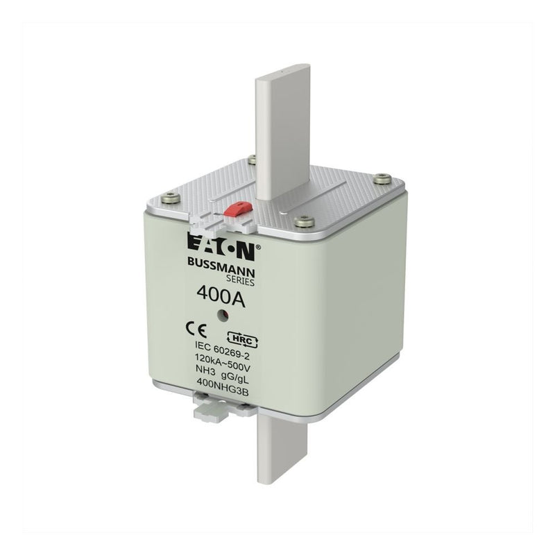 Eaton - Messersicherung Sicherungseinsatz Nieders. NH-SICHERU#400NHG3B 400A AC 500V 120kA − 3 Stück