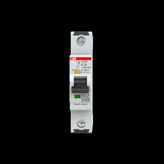 ABB Stotz S&J - Leitungsschutzschalter Sicherungsautomat S301P-K2 25kA, 2A, 1P