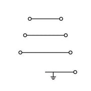 WAGO - Durchgangs-Reihenklemme Vierstock-Reihenklemme 281-530 L1-L2-L3-PE,für TS35