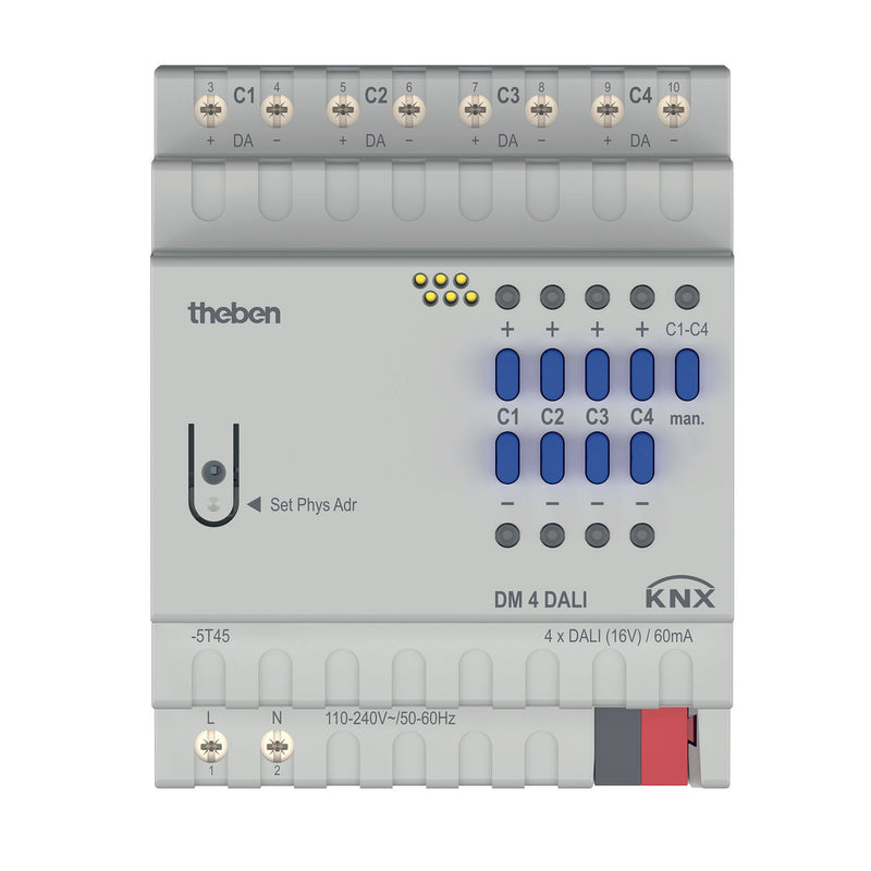 Theben - Bussystem-Systemschnittstelle/Medien-Gateway DALI-Aktor DM 4 DALI KNX 4-fach