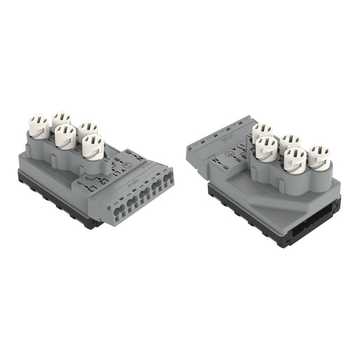 WAGO - Flachleitungsadapter für steckbare Gebäudeinstallation Einspeisemodul 772-264/060-000 5-polig,grau − 10 Stück