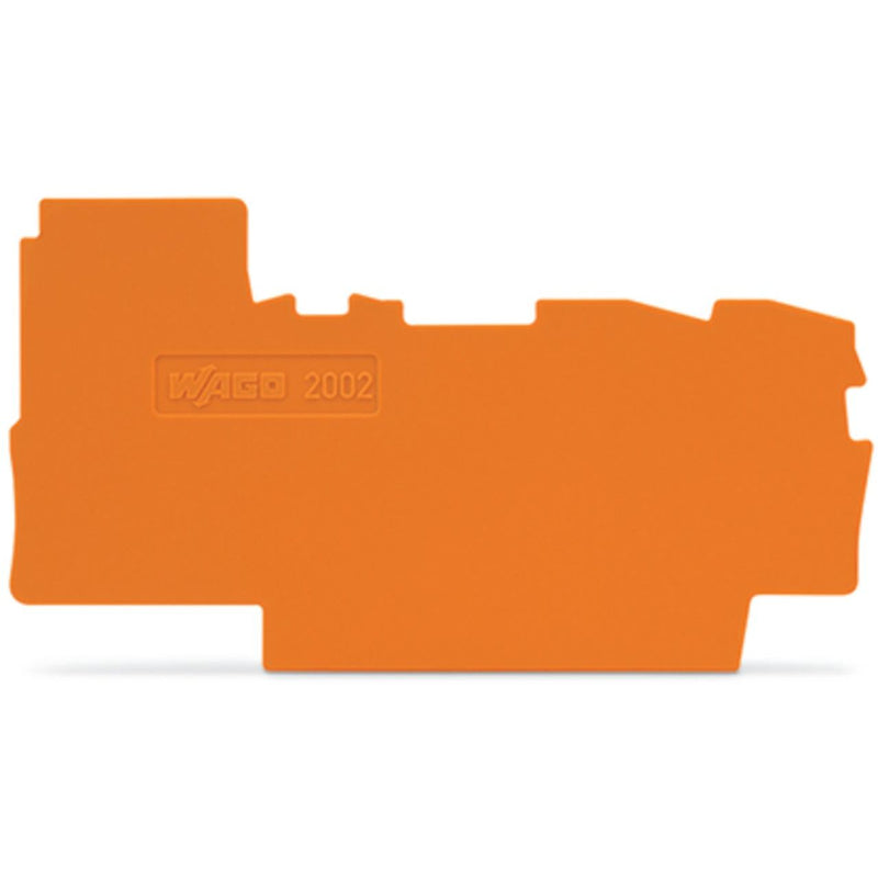WAGO - Abschluss- und Zwischenplatte für Reihenklemme Abschluss-u.Zwischenplatte 2002-7292 0,8mm dick,orange − 25 Stück