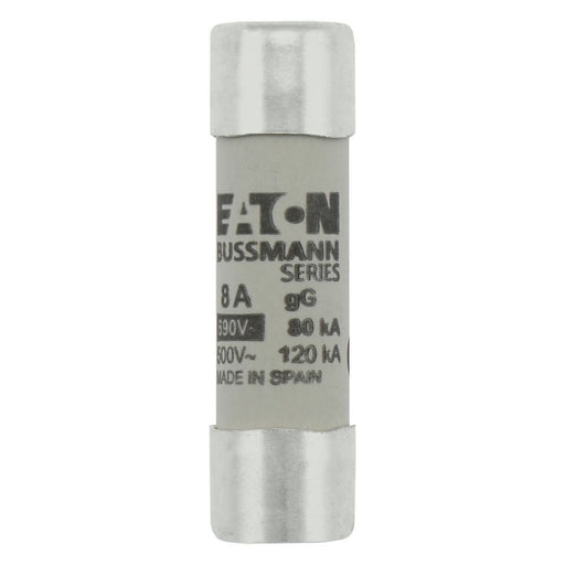 Eaton - Zylindrische Sicherung Sicherungseinsatz Nieders. CYLINDRICA#C14G8 8A AC 690V 80kA − 10 Stück