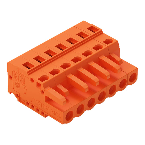 WAGO - Kabelsteckverbinder für Leiterplattensteckverbinder 1-Leiter-Federleiste 231-307/102-000 CAGECLAMP,2,5mm²,or − 50 Stück